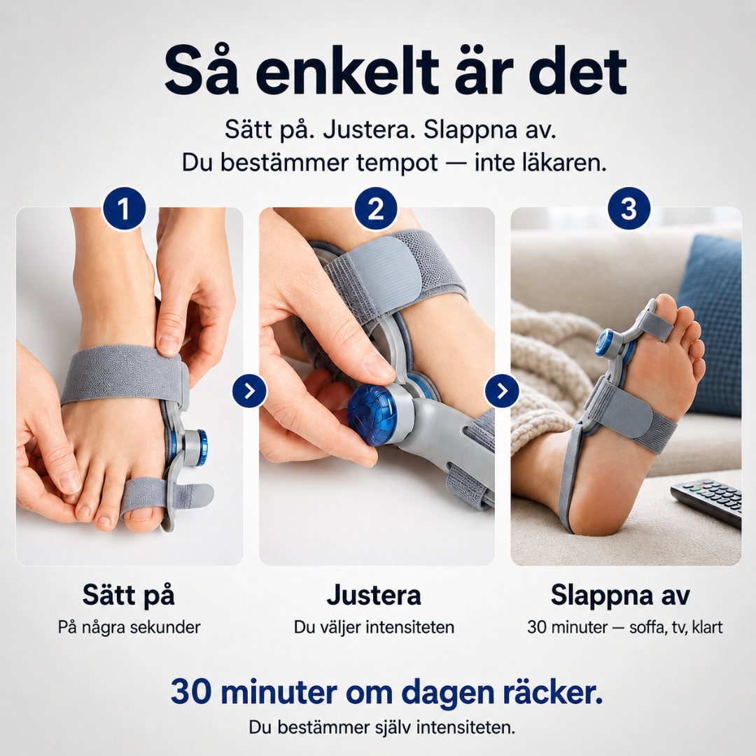 FotBalans™ – Justerbart stöd för hallux valgus