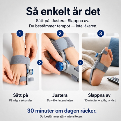 FotBalans™ – Justerbart stöd för hallux valgus