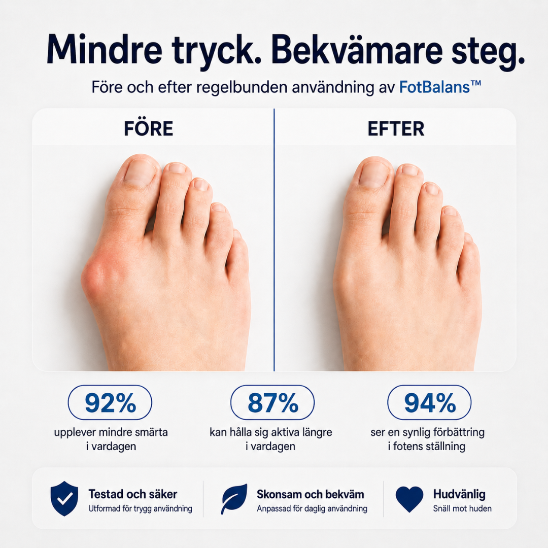 FotBalans™ – Justerbart stöd för hallux valgus